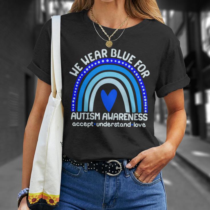 Cute We Wear Blue For Autism Awareness Accept Understand Love Tshirt Unisex T-Shirt Gifts for Her