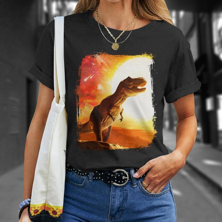 Desert Sun Galaxy Trex Dinosaur Unisex T-Shirt Gifts for Her