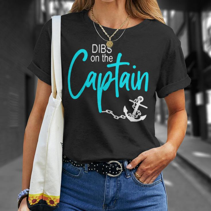 Dibs On The Captain Fire Captain Wife Girlfriend Sailing T-shirt
