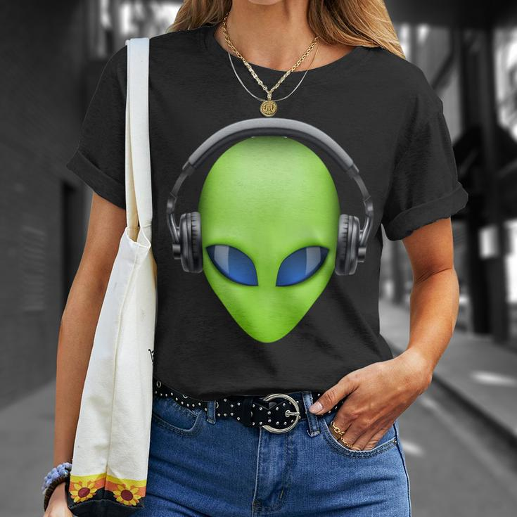Dj Alien Headphones Tshirt Unisex T-Shirt Gifts for Her