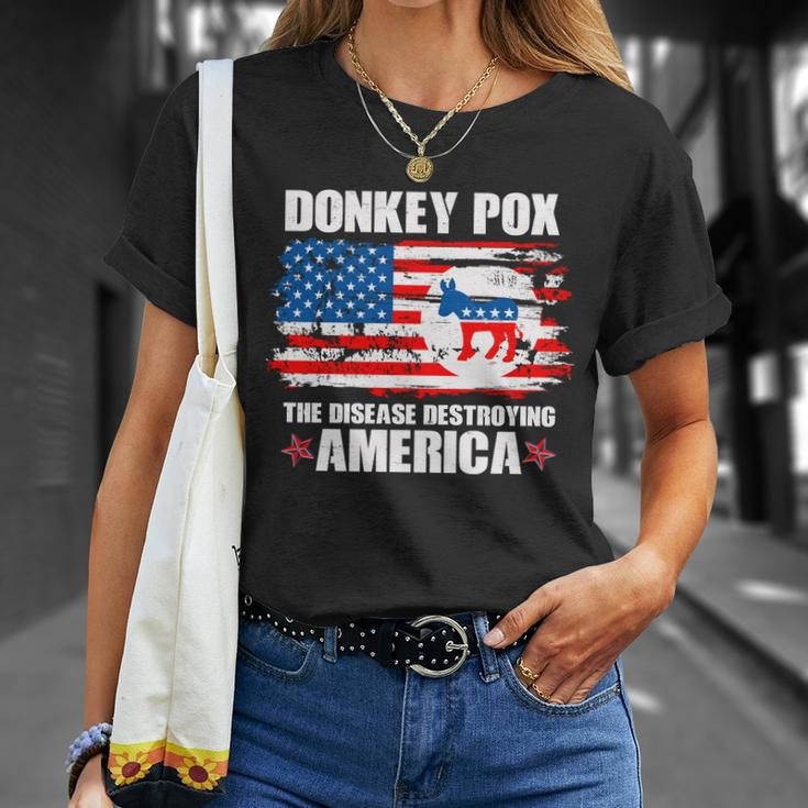 Donkey Pox The Disease Destroying America V2 Unisex T-Shirt Gifts for Her