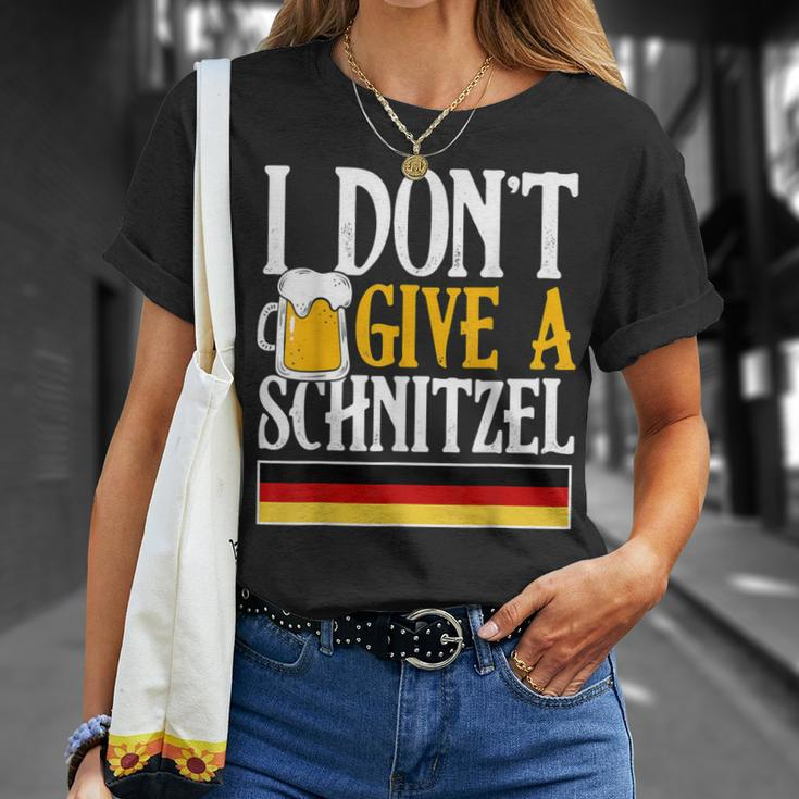 I Dont Give A Schnitzel German Beer Wurst Oktoberfest T-shirt Gifts for Her