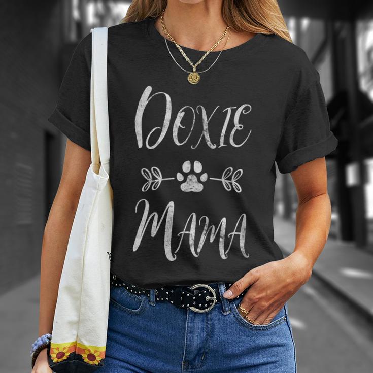 Doxie Mama Cool Gift Dachshund Weiner Owner Funny Dog Mom Gift Unisex T-Shirt Gifts for Her