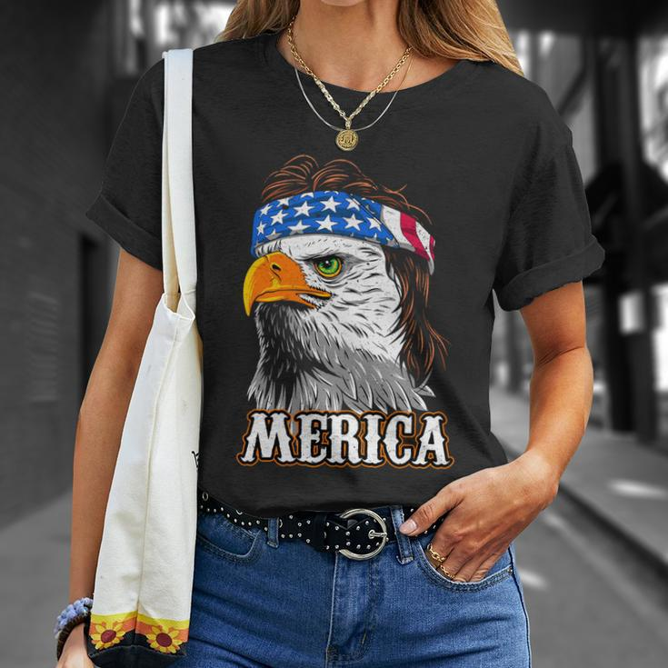 Eagle Mullet 4Th Of July Cool Gift Usa American Flag Merica Gift Unisex T-Shirt Gifts for Her