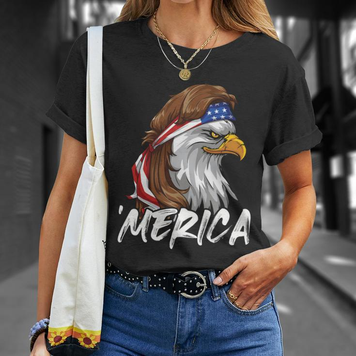 Eagle Mullet Merica 4Th Of July Usa American Flag Patriotic Great Gift Unisex T-Shirt Gifts for Her