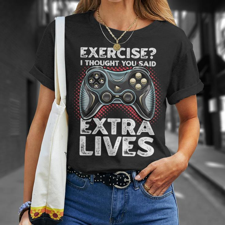 Extra Lives Video Game Controller Retro Gamer Boys V9 T-shirt Gifts for Her