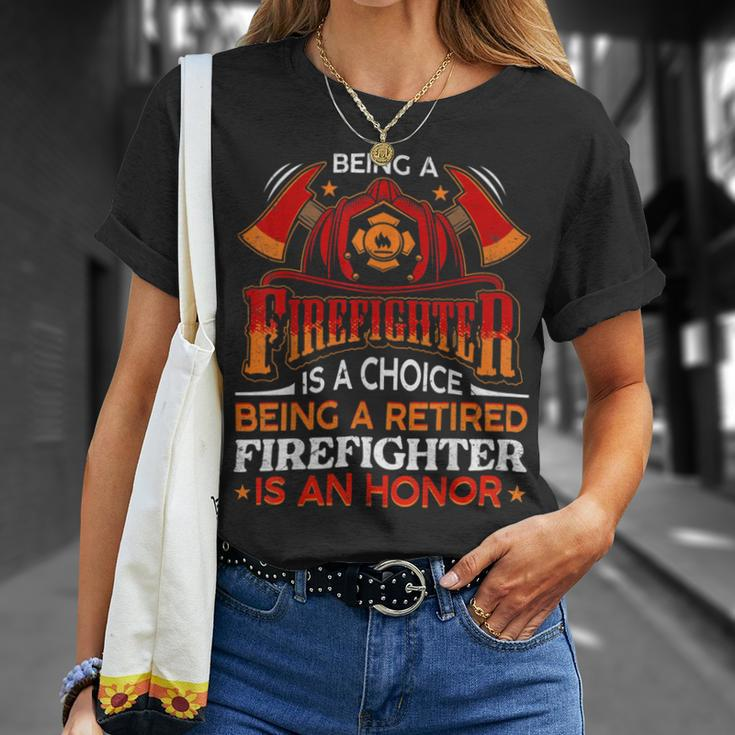 Firefighter Funny Gift Heroic Fireman Gift Idea Retired Firefighter V2 Unisex T-Shirt Gifts for Her