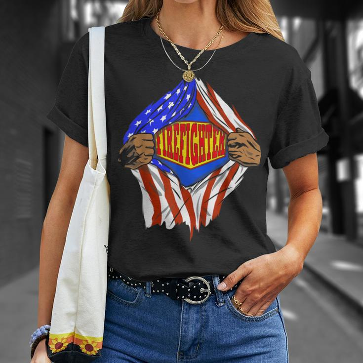 Firefighter Funny Super Firefighter Hero Job Unisex T-Shirt Gifts for Her