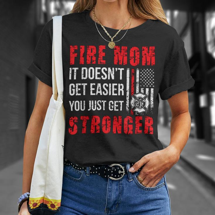 Firefighter Proud Firefighter Mom Fire Mom Of A Fireman Mother Unisex T-Shirt Gifts for Her
