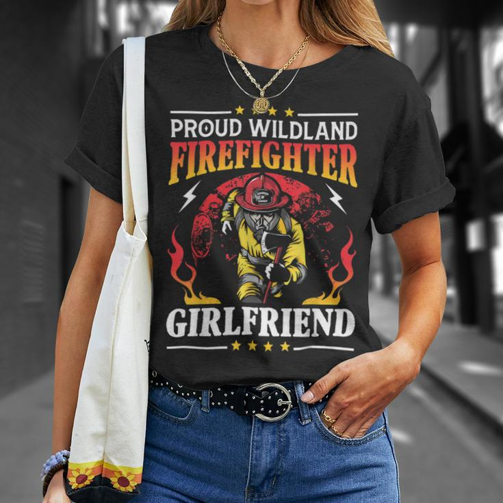Firefighter Proud Wildland Firefighter Girlfriend Gift Unisex T-Shirt Gifts for Her