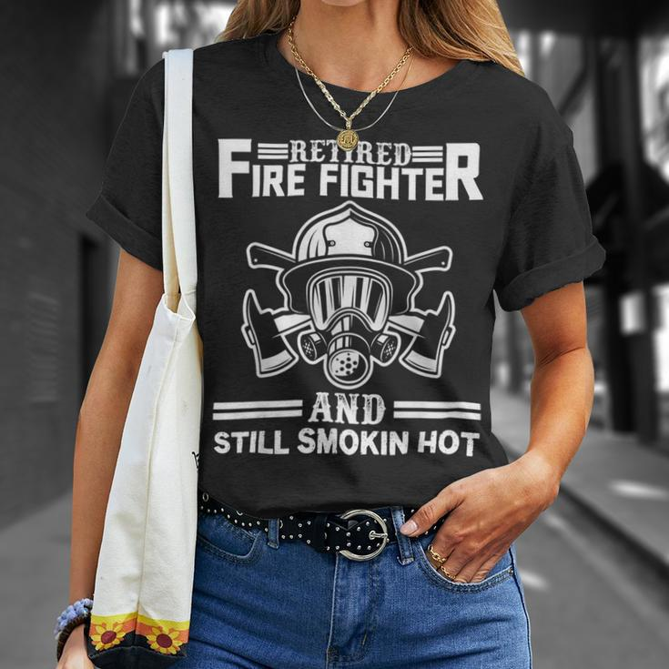 Firefighter Retired Firefighter Fireman Retirement Party Gift V2 Unisex T-Shirt Gifts for Her