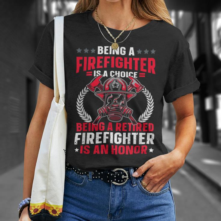 Firefighter Retirement Fireman & Fire Firefighter Retired V3 Unisex T-Shirt Gifts for Her