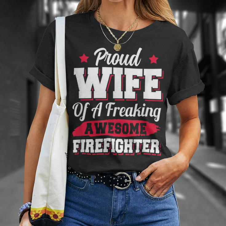 Firefighter Volunteer Fireman Firefighter Wife V2 Unisex T-Shirt Gifts for Her