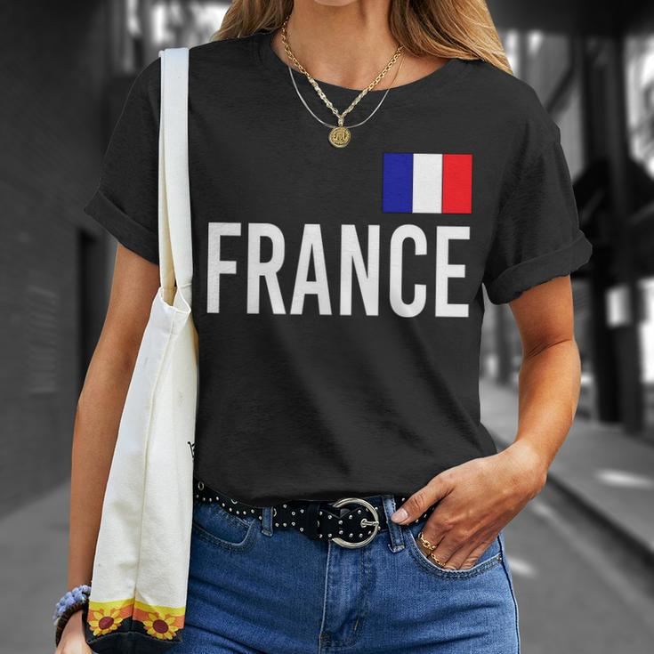 France Team Flag Logo Unisex T-Shirt Gifts for Her