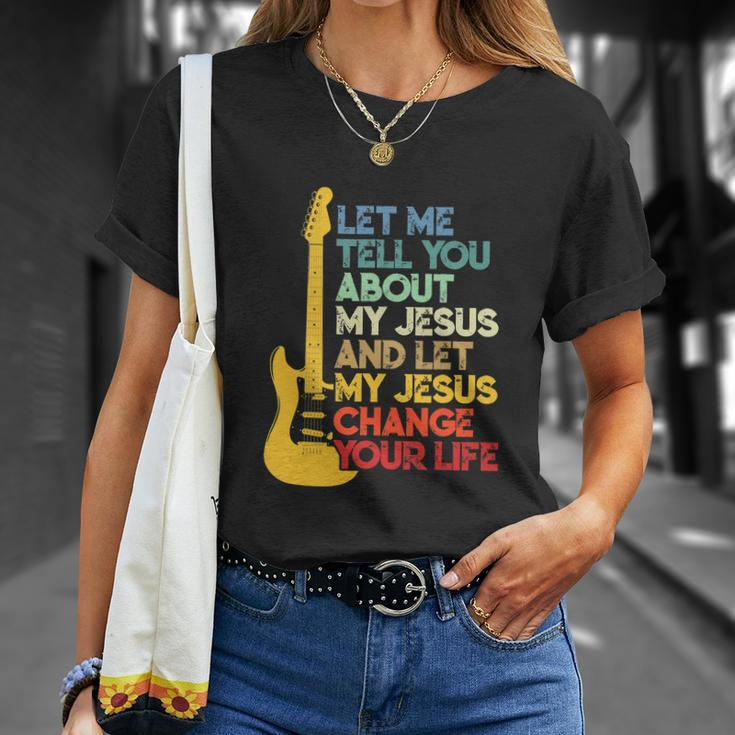 Funny Christian Bible Guitar Player Unisex T-Shirt Gifts for Her