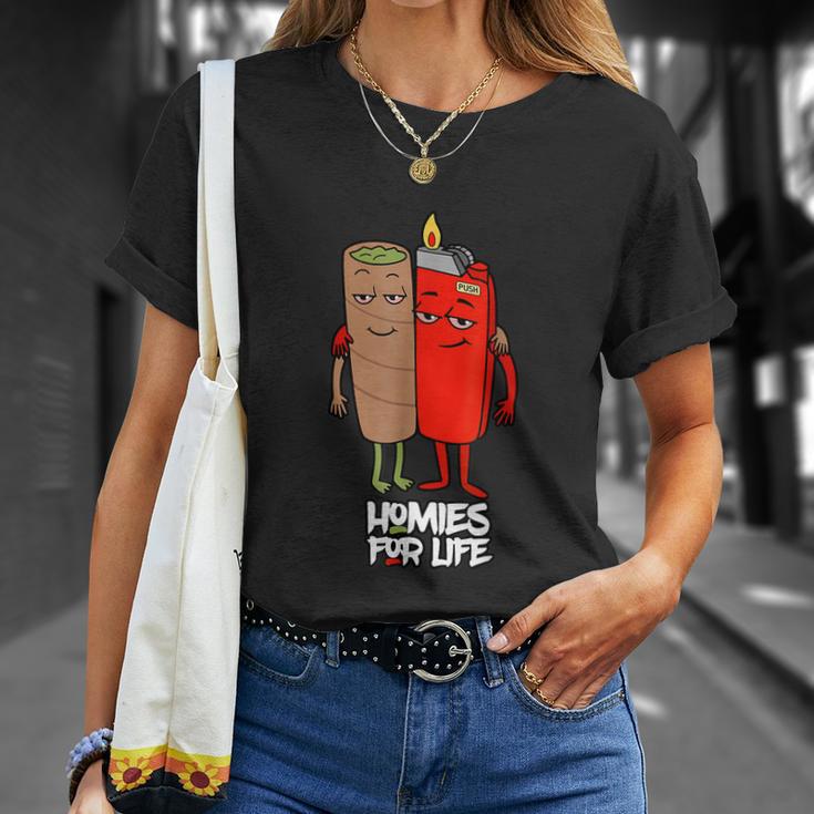 Funny Homies For Life Weed Unisex T-Shirt Gifts for Her