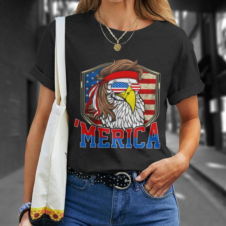 Funny July 4Th Cute Gift Merica 4Th Of July Bald Eagle Mullet Gift Unisex T-Shirt Gifts for Her