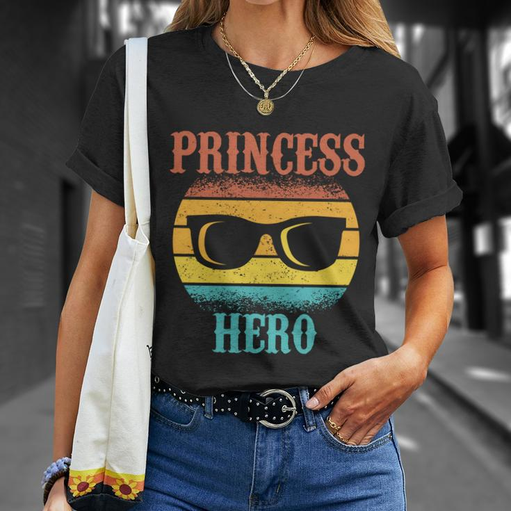 Funny Tee For Fathers Day Princess Hero Of Daughters Great Gift Unisex T-Shirt Gifts for Her