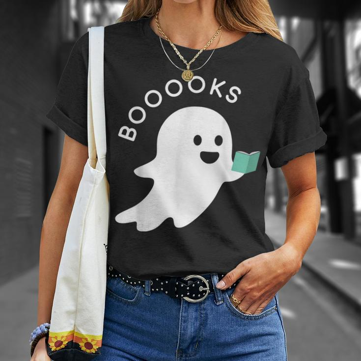 Halloween Booooks Ghost Reading Boo Read Books Library T-shirt Gifts for Her