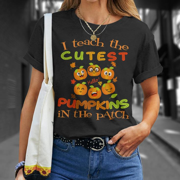 Halloween Teacher Cutest Pumpkin Patch Kindergarten Teacher Unisex T-Shirt Gifts for Her