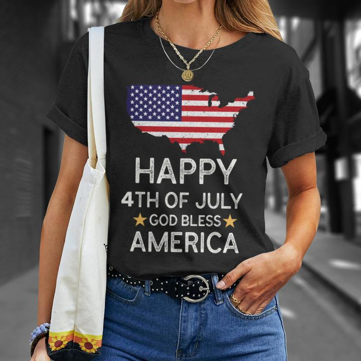 Happy 4Th Of July Independence Day God Bless America Gift Unisex T-Shirt Gifts for Her