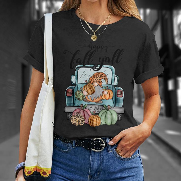 Happy Fall Yall Thanksgiving Quote V2 Unisex T-Shirt Gifts for Her