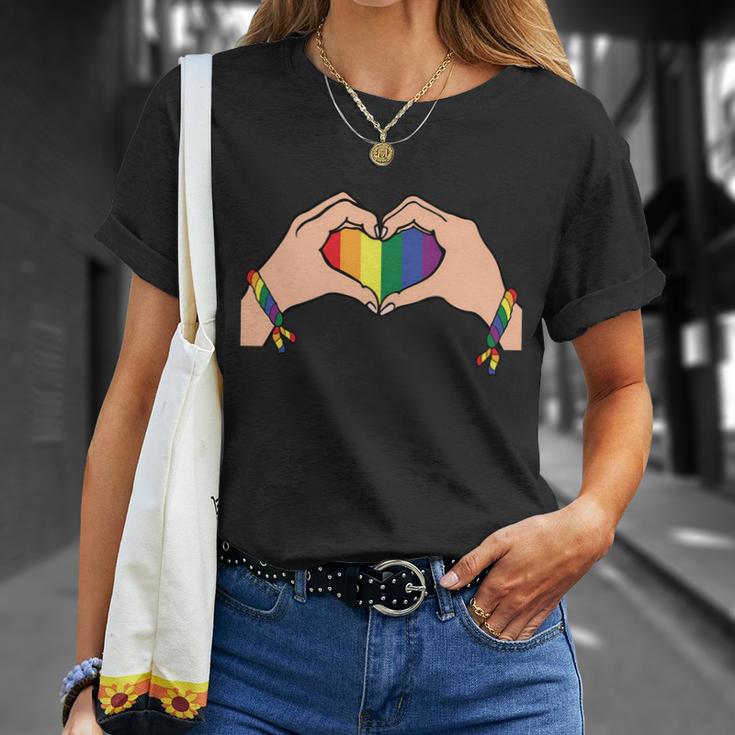 Heart Lgbt Gay Pride Lesbian Bisexual Ally Quote Unisex T-Shirt Gifts for Her