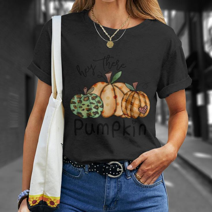 Hey There Pumpkin Thanksgiving Quote Unisex T-Shirt Gifts for Her