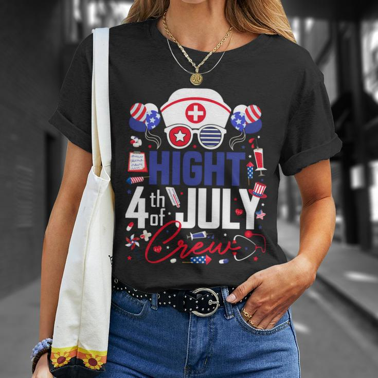 Hight Nurse 4Th Of July Crew Independence Day Patriotic Gift Unisex T-Shirt Gifts for Her