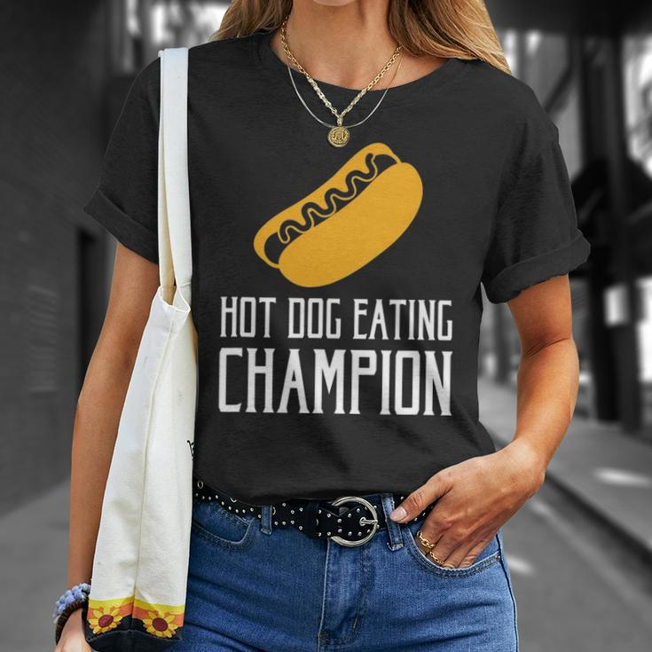 Hot Dog Eating Champion Fast Food Unisex T-Shirt Gifts for Her