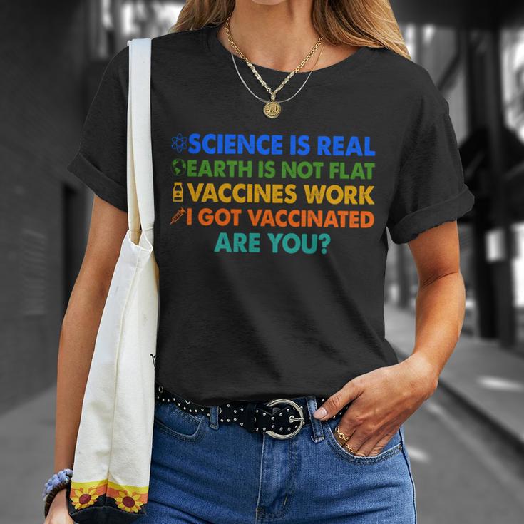 I Got Vaccinated Are You Vaccine Shot Tshirt Unisex T-Shirt Gifts for Her