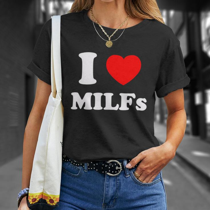 I Love Heart Milfs Tshirt Unisex T-Shirt Gifts for Her