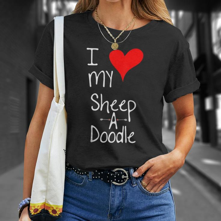 I Love My Sheepadoodle Cute Dog Owner Gift &8211 Graphic Unisex T-Shirt Gifts for Her