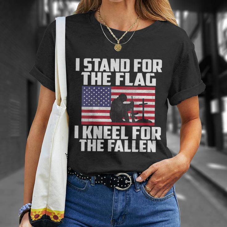 I Stand For The Flag Kneel For The Fallen Memorial Day Gift Unisex T-Shirt Gifts for Her