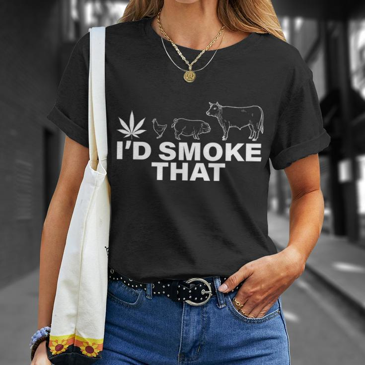 Id Smoke That Pot Head Marijuana Tshirt Unisex T-Shirt Gifts for Her