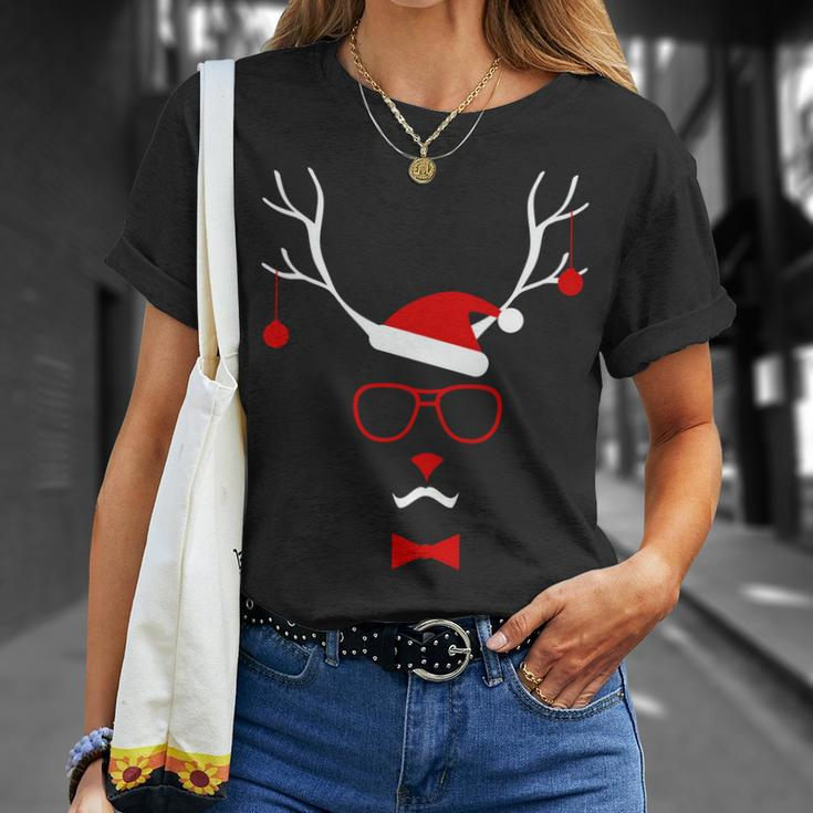Im A Reindeer Santa Hat Antlers Unisex T-Shirt Gifts for Her