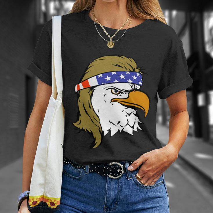 Independence 4Th Of July Usa American Flag Eagle Mullet Gift Unisex T-Shirt Gifts for Her