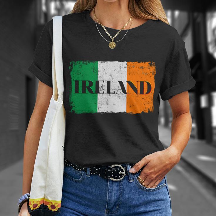 Ireland Grunge Flag Tshirt Unisex T-Shirt Gifts for Her