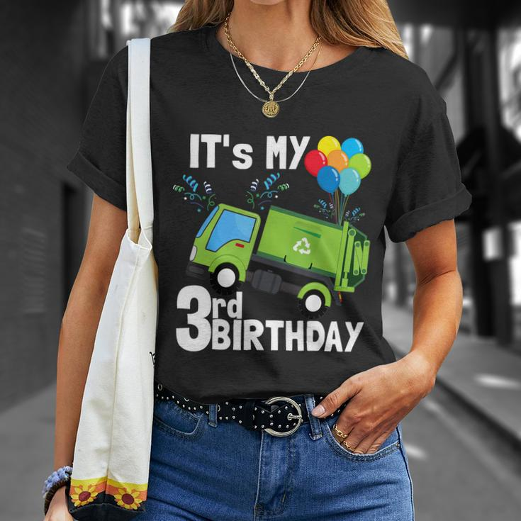 Its My 3Rd Birthday Garbage Truck 3 Birthday Boy Gift Meaningful Gift Unisex T-Shirt Gifts for Her