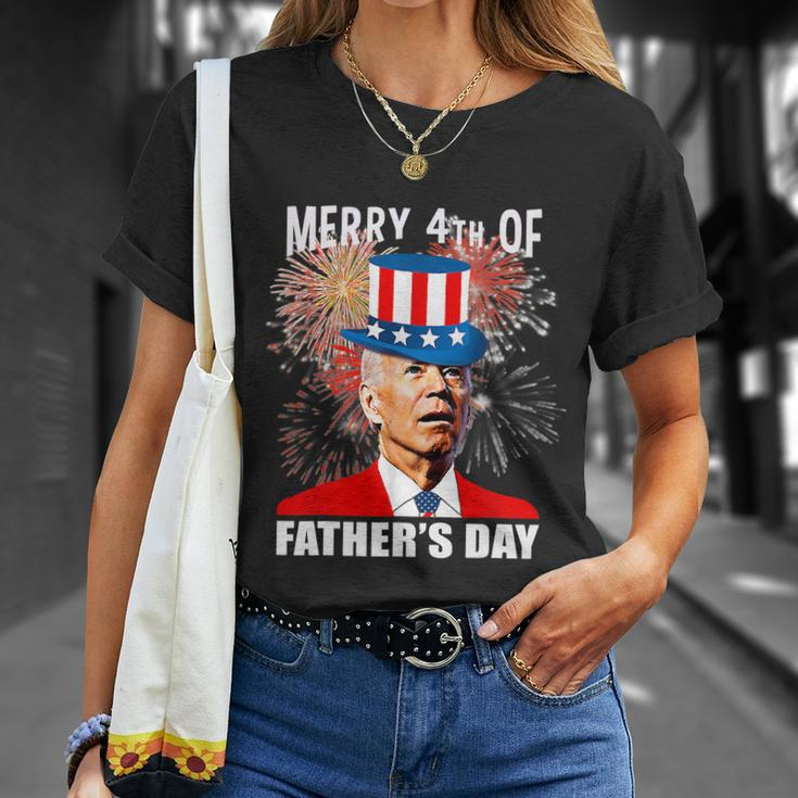 Joe Biden Merry 4Th Of Fathers Day Funny 4Th Of July Cool Gift Unisex T-Shirt Gifts for Her