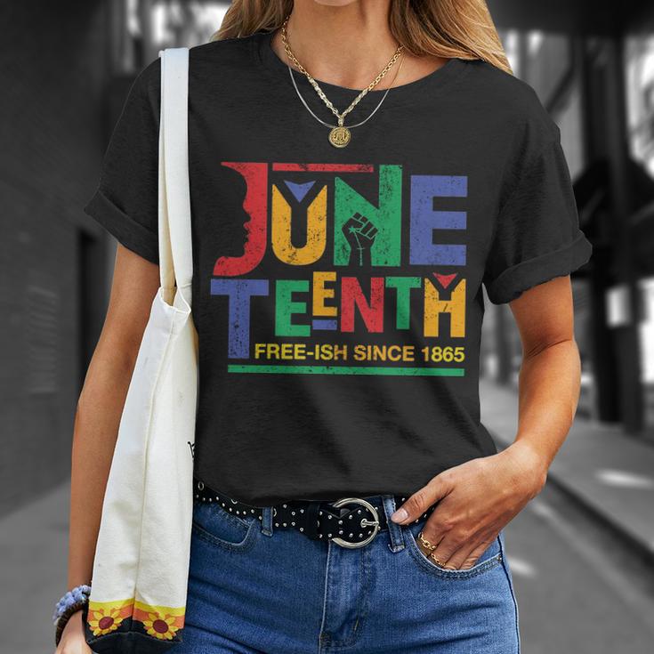 Juneteenth Free-Ish Since 1865 African Color Unisex T-Shirt Gifts for Her