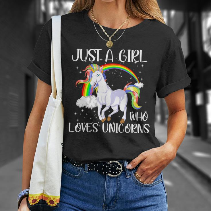 Just A Girl Who Loves Unicornsjust A Girl Who Loves Unicorns T-shirt Gifts for Her