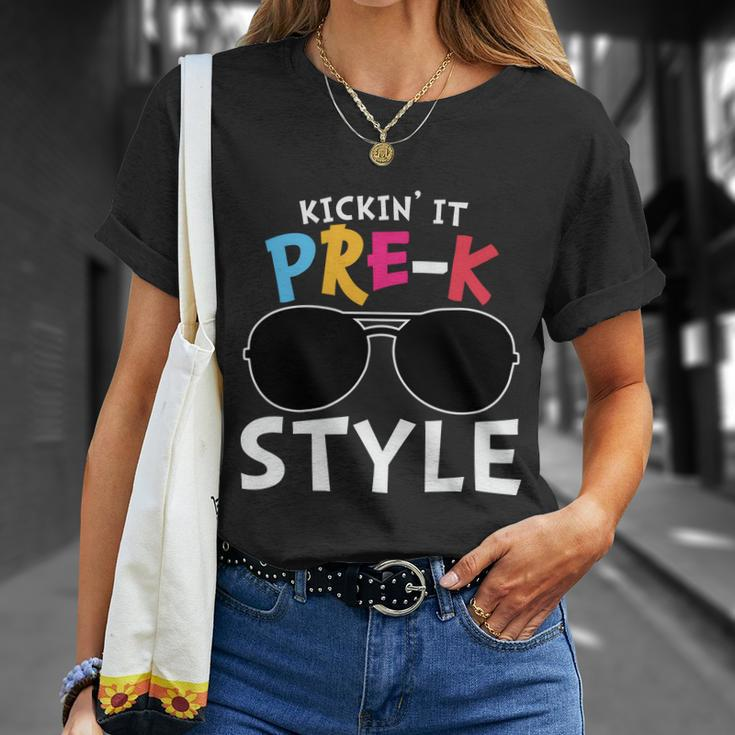 Kickin It Prek Sunglass Style Back To School Unisex T-Shirt Gifts for Her