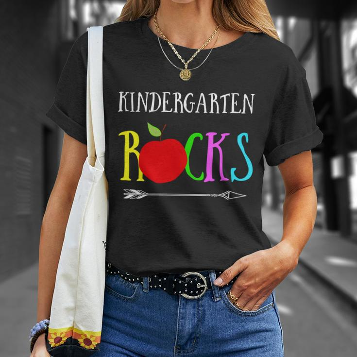 Kindergarten Rocks Toddlers Teacher Appreciation Last Day Cool Gift Unisex T-Shirt Gifts for Her
