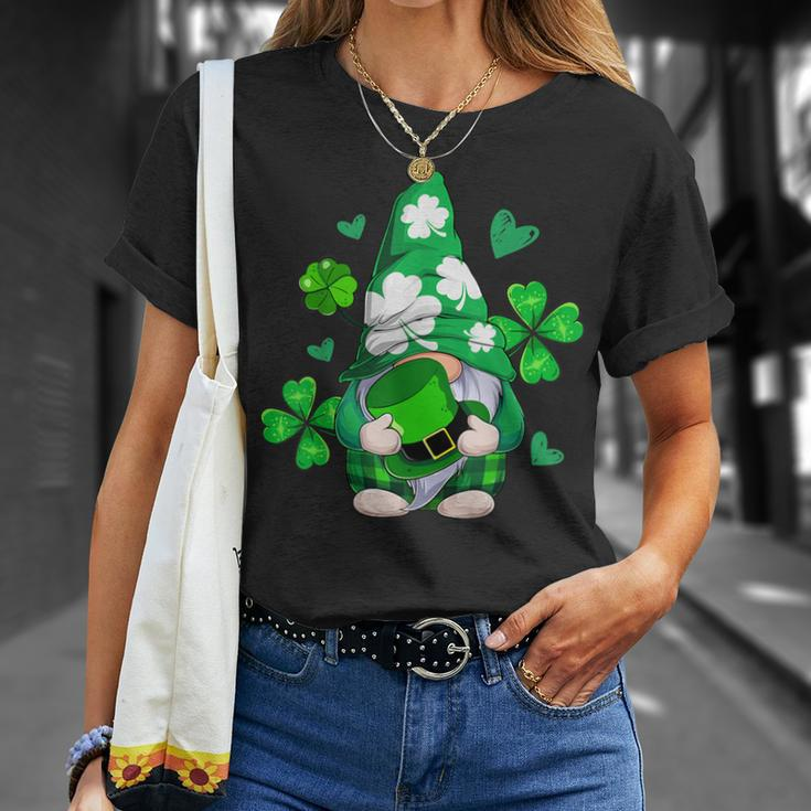 Love Gnomes Irish Shamrock St Patricks Day Four Leaf Clover T-shirt Gifts for Her