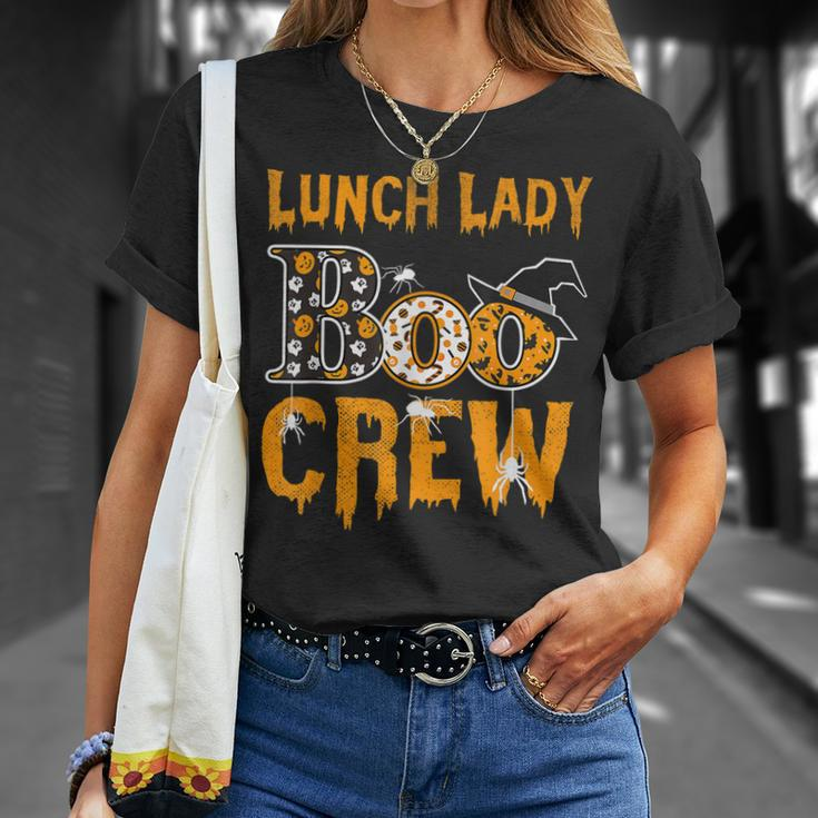 Lunch Lady Teacher Boo Crew Halloween Lunch Lady Teacher Unisex T-Shirt Gifts for Her
