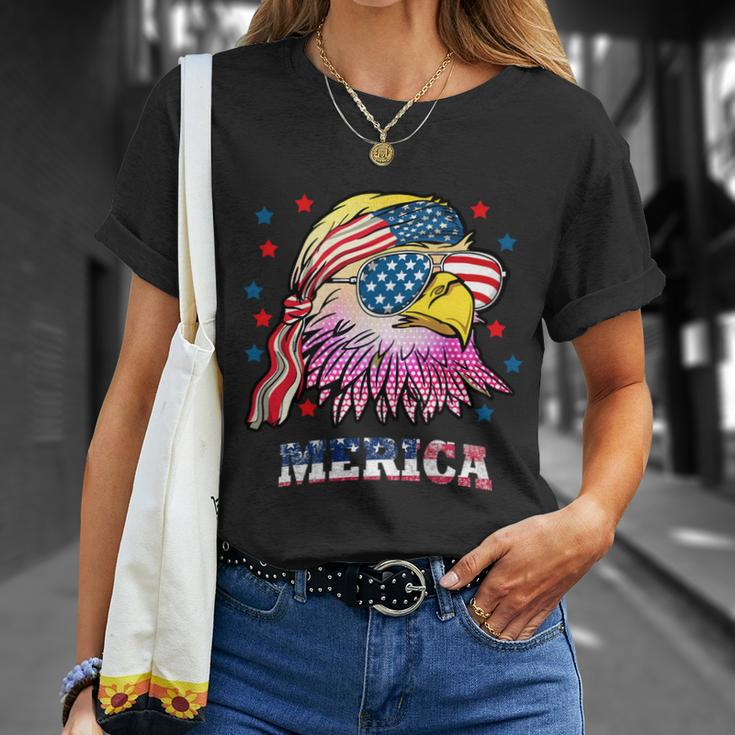 Merica Bald Eagle Mullet American Flag 4Th Of July Gift Unisex T-Shirt Gifts for Her