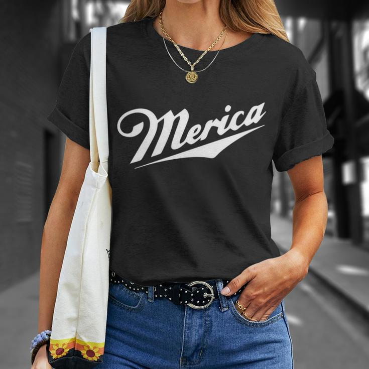 Merica Simple Logo Tshirt Unisex T-Shirt Gifts for Her