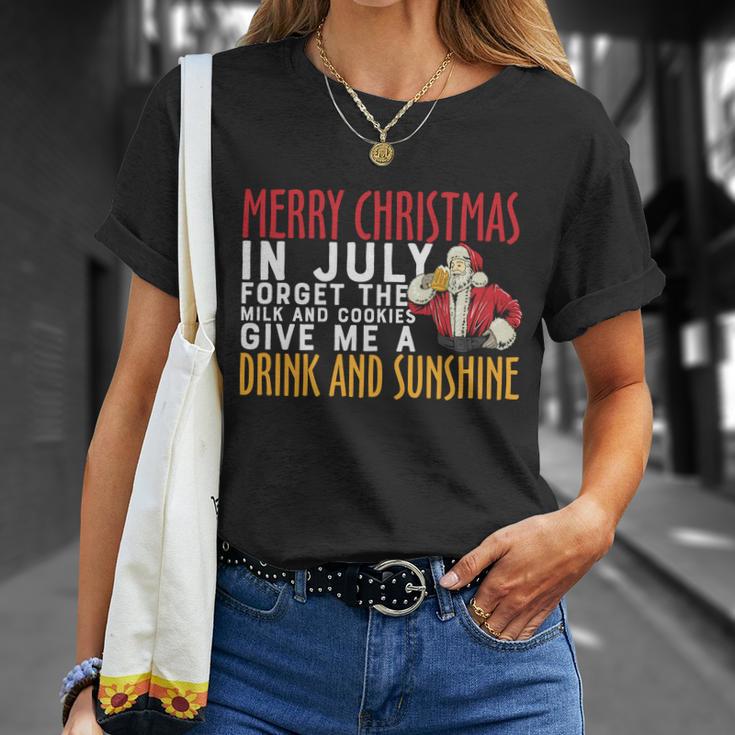 Milk Cookies Give Me Christmas In July Unisex T-Shirt Gifts for Her