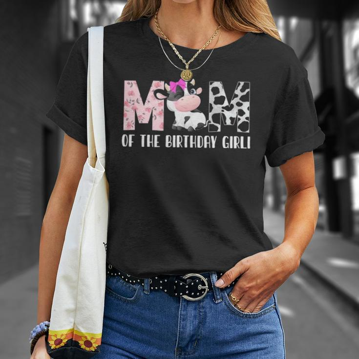 Mom Of The Birthday Girl &8211 Cow Farm Birthday &8211 Cow Unisex T-Shirt Gifts for Her